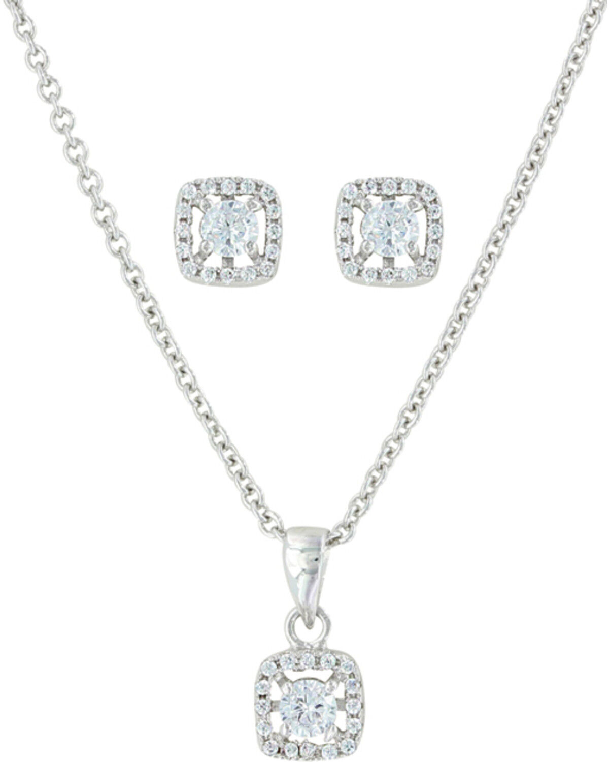 Image #1 - Montana Silversmiths Women's Boxed Star Jewelry Set - 2 Piece, Silver, hi-res