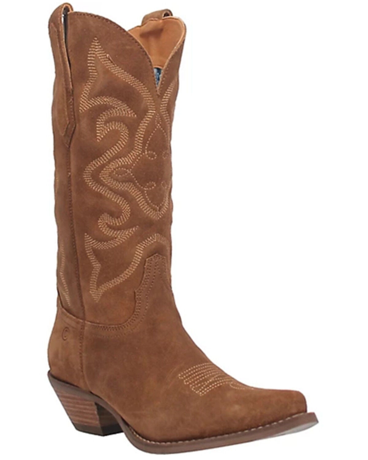 Dingo Women's Out West Suede Tall Western Boots - Round Toe, Camel, hi-res