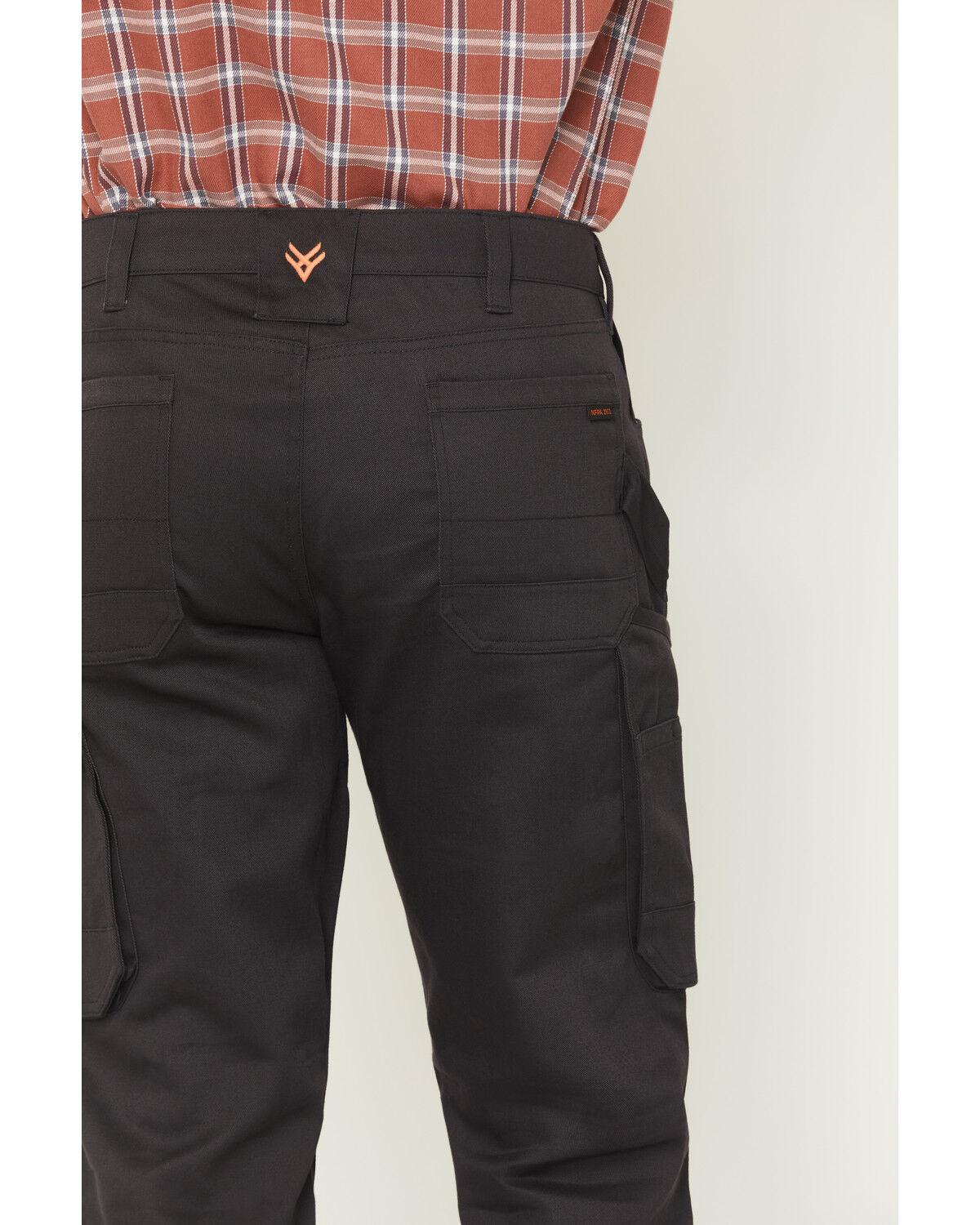 Image #4 - Hawx Men's FR Nail Biter Straight Solid Canvas Utility Pants, Black, hi-res