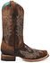 Image #2 - Corral Women's Embroidered Western Boots - Broad Square Toe, Brown, hi-res