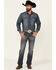 Rock & Roll Denim Men's Revolver Medium Vintage Stretch Slim Straight Jeans , Blue, hi-res