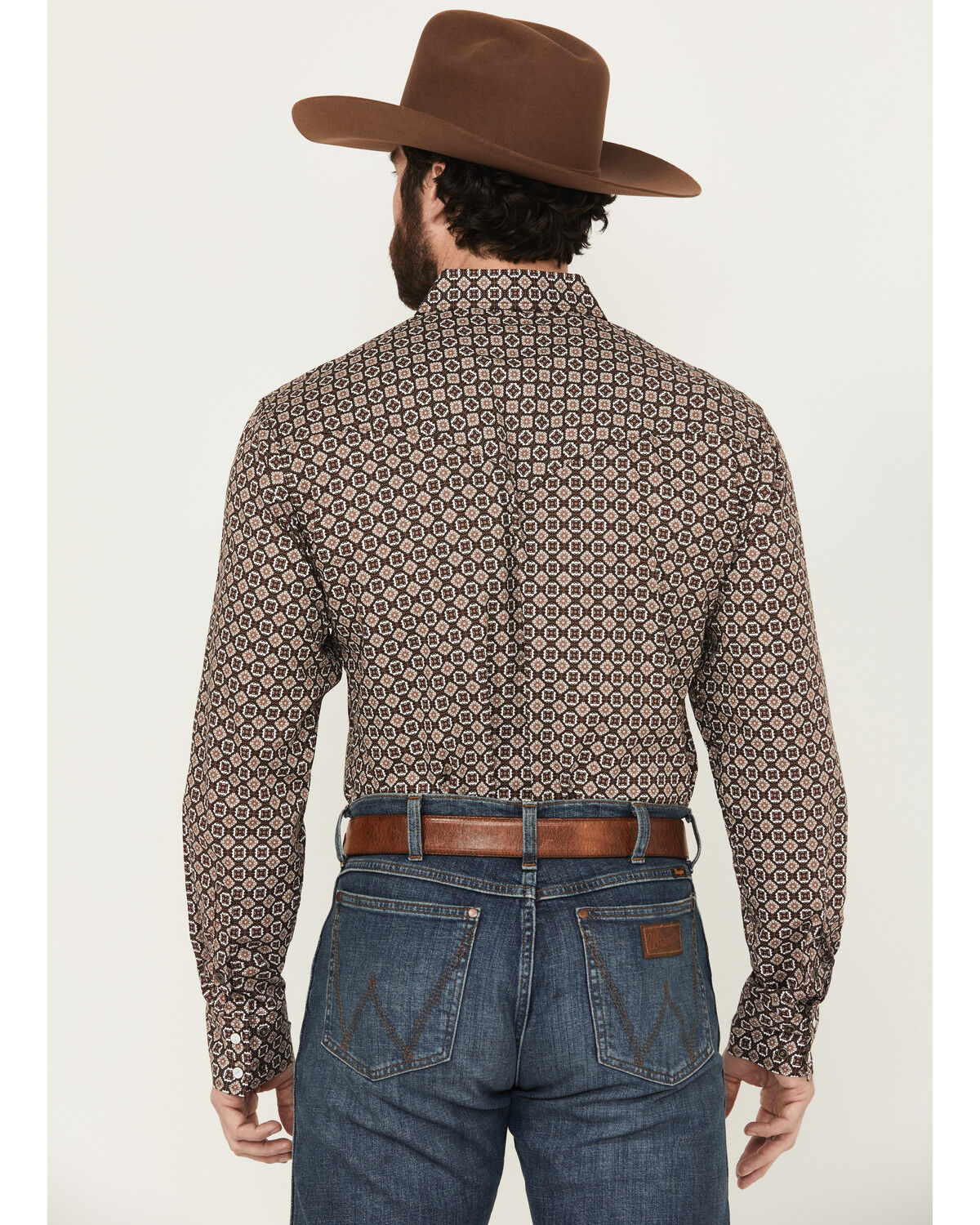 Image #4 - Cinch Men's Geo Print Long Sleeve Snap Western Shirt, Multi, hi-res