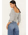 Image #3 - Wild Moss Women's Lurex Keyhole Top, Black, hi-res