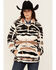 Image #1 - Hooey Women's Striped Fleece 1/2 Zip Pullover, Black, hi-res