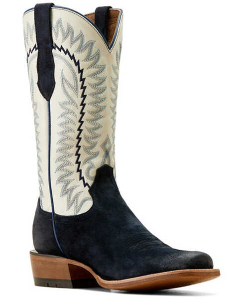 Image #1 - Ariat Men's Futurity Time Roughout Western Boots - Square Toe , Blue, hi-res