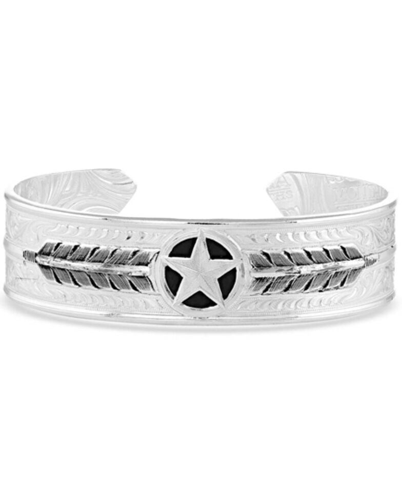 Montana Silversmiths Women's Aim High Star Cuff Bracelet, Silver, hi-res