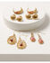 Image #1 - Shyanne Women's Rosewood Paisley Earring Set - 10 Piece, Gold, hi-res
