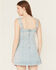Image #4 - Blue B Women's Light Wash Embellished Buckle Strap Denim Mini Dress, Light Wash, hi-res