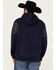 Image #4 - RANK 45® Men's Covebull Southwestern Print Hooded Sweatshirt, Dark Blue, hi-res