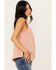 Image #3 - Cleo + Wolf Women's Brianna High Low Whiskey Graphic Tank, Peach, hi-res