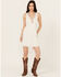 Image #1 - Idyllwind Women's Winfrey Criss Cross Front Embellished Mini Dress, Ivory, hi-res