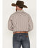 Image #4 - Wrangler Men's Silver Edition Striped Print Long Sleeve Pearl Snap Western Shirt, Rust Copper, hi-res