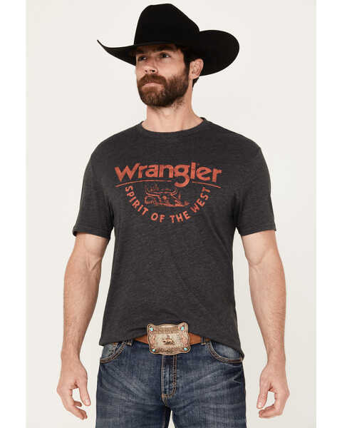 Wrangler Men's Boot Barn Exclusive Spirit of the West Short Sleeve Graphic T-Shirt, Black, hi-res