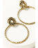 Image #2 - Shyanne Women's Soleil Rope Gold Hoop Earrings, Gold, hi-res