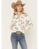 Image #1 - Shyanne Women's Horse Print 1/2 Zip Fleece Pullover, Cream, hi-res