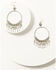 Shyanne Women's Soleil Silver Hoop Earrings, Silver, hi-res