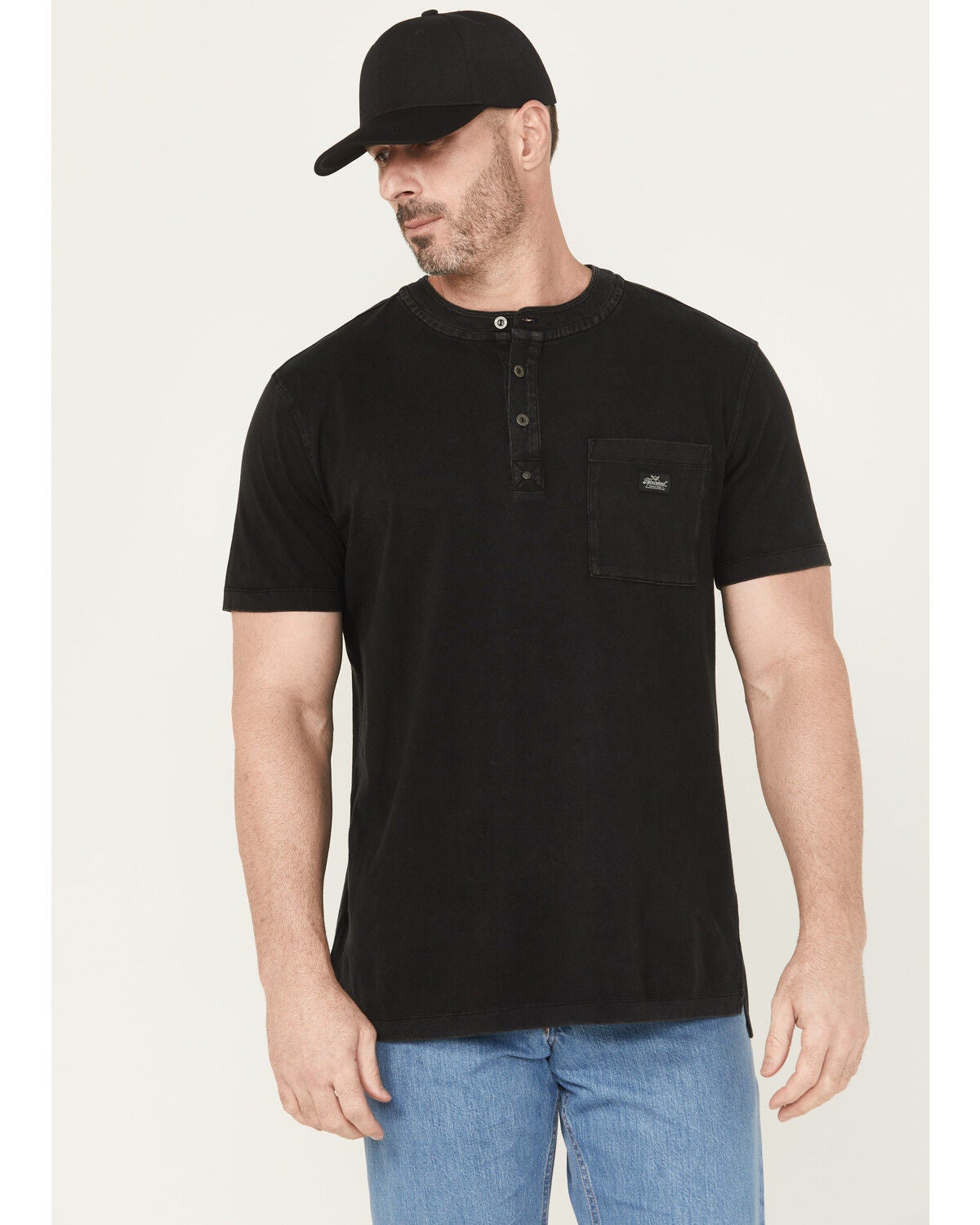Thorogood Men's Vintage Wash Short Sleeve Pocket Work T-Shirt, Black, hi-res