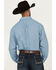 Image #4 - Wrangler Men's Classic Geo Print Long Sleeve Button-Down Western Shirt, Blue, hi-res