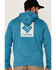Image #4 - Columbia Men's Teal Basic Logo Graphic Hooded Sweatshirt , , hi-res
