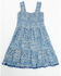Yura Girls' Southwestern Print Spaghetti Strap Dress, Blue, hi-res