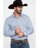 Image #1 - Scully Signature Soft Series Men's X Geo Print Long Sleeve Western Shirt , Blue, hi-res
