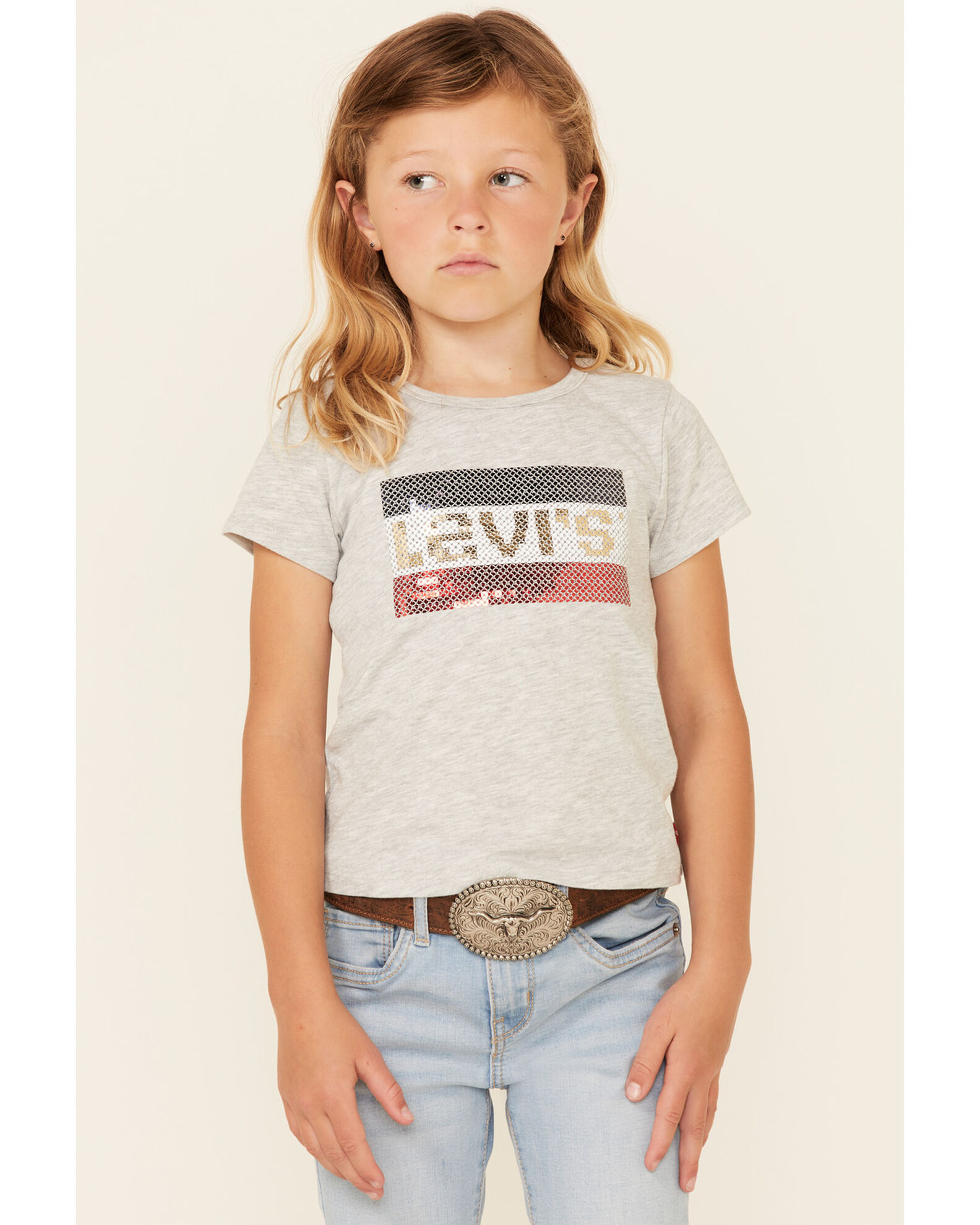 T shirt levis sequin clearance