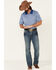 Cody James Core Men's Striped Short Sleeve Polo Shirt, Blue, hi-res