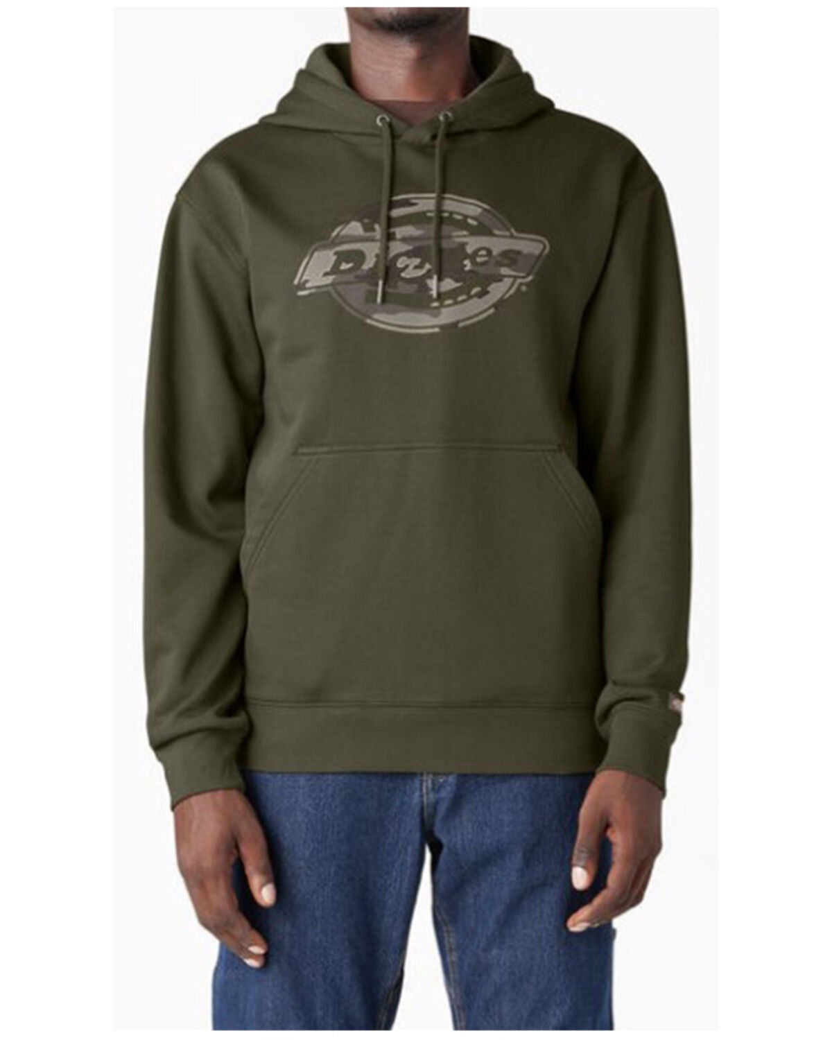 Dickies Men's Durable Water Resistant Hooded Work Sweatshirt, Moss Green, hi-res