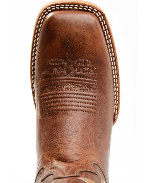Image #6 - Justin Men's Carsen Camel Brown Cowhide Performance Leather Western Boots - Square Toe, Brown, hi-res