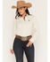 Image #1 - Cinch Women's Striped Long Sleeve Button-Down Western Shirt, Cream, hi-res