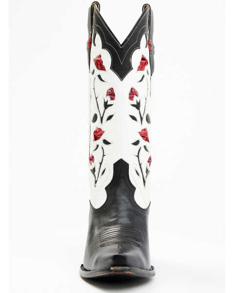 Image #4 - Idyllwind Women's Rosey Black Western Boots - Snip Toe, Black/white, hi-res
