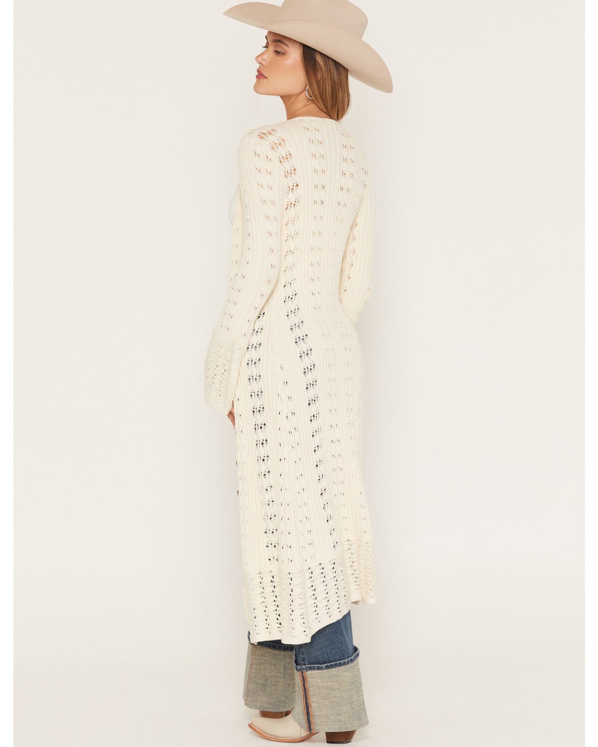 Image #4 - Cleo + Wolf Women's Duster Cardigan, Natural, hi-res