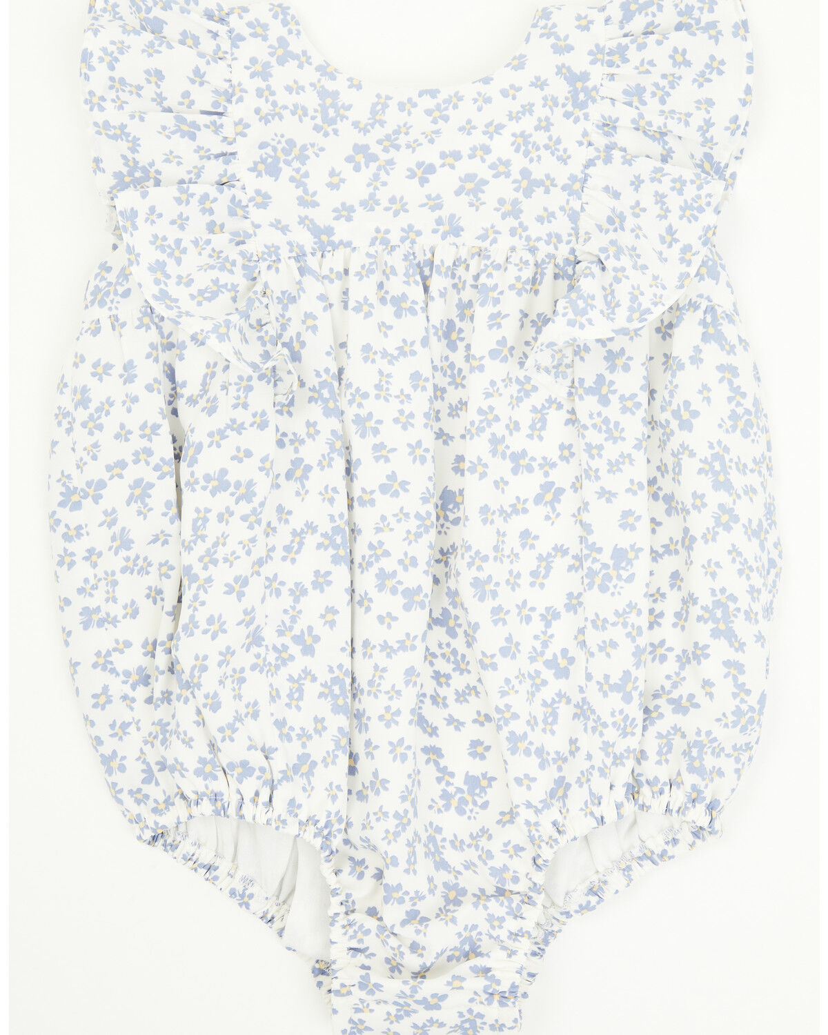 Image #1 - Yura Infant Girls' Printed Puff Sleeve Onesie, Blue, hi-res