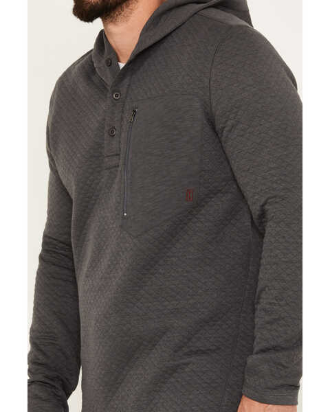 Image #3 - Brothers and Sons Men's Quilted Button-Down Hooded Pullover, Charcoal, hi-res