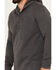 Brothers & Sons Men's Quilted Button-Down Hooded Pullover, Charcoal, hi-res