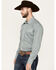 Image #2 - Roper Men's Amarillo Medallion Print Long Sleeve Snap Western Shirt, Grey, hi-res