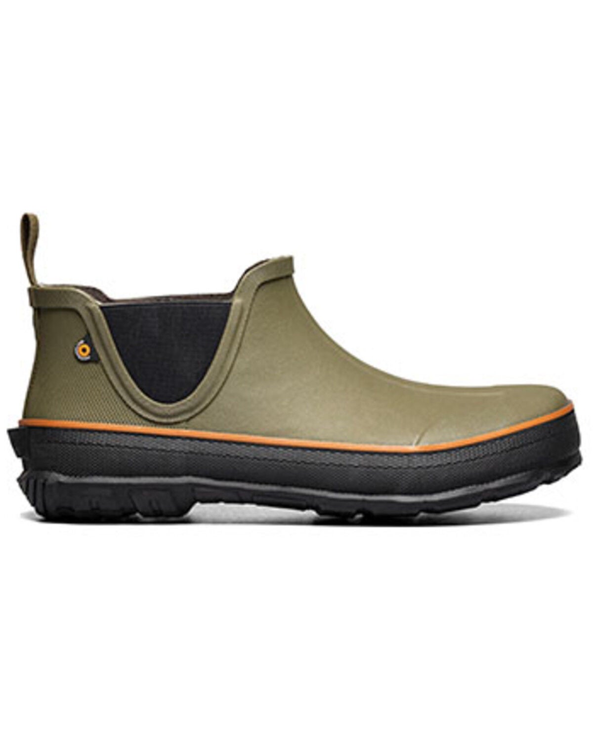 Image #2 - Bogs Men's Digger Slip-On Waterproof Rubber Boots - Round Toe, Olive, hi-res