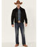 Scully Men's Solid Black Zip-Front Lightweight Leather Jacket , Black, hi-res