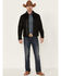 Image #2 - Scully Men's Solid Black Zip-Front Lightweight Leather Jacket , Black, hi-res