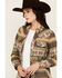 Image #2 - Outback Trading Co Women's Lorelei Southwestern Print Long Sleeve Snap Performance Shirt, Chocolate, hi-res