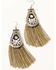 Image #2 - Wonderwest Women's Odette Chain Fringe Earrings, Silver, hi-res