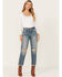 Image #1 - Ariat Women's Medium Wash Ultra High Rise Tomboy Relaxed Straight Jeans , , hi-res