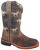 Image #1 - Smoky Mountain Boys' Buffalo Western Boots - Square Toe, Brown, hi-res