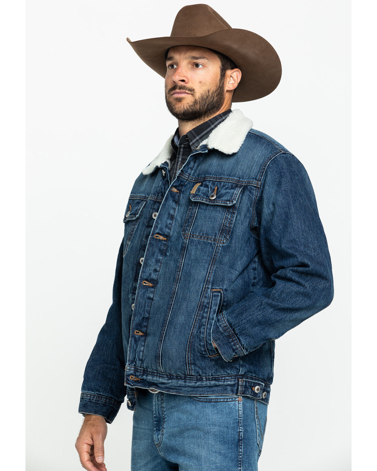 cinch sherpa lined denim jacket