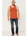 Image #2 - Brixton Men's Circle Logo Graphic Crest Tank, Dark Orange, hi-res