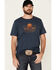 Image #1 - Tin Haul Men's Sunset & Cactus Graphic Short Sleeve T-Shirt, Blue, hi-res