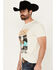 Image #2 - Rock & Roll Denim Men's Scenic Skull Pow Pow Short Sleeve Graphic  T-Shirt, Cream, hi-res