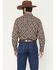 Image #4 - Gibson Trading Co Men's Bloomin Paisley Print Long Sleeve Snap Western Shirt - Tall, Black, hi-res