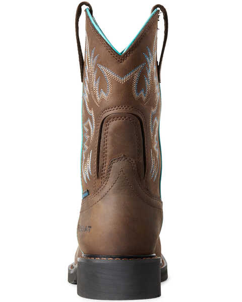 Image #3 - Ariat Women's Krista Waterproof Western Work Boots - Steel Toe, Brown, hi-res