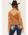 Image #4 - Miss Me Women's Faux Suede Long Sleeve Button-Down Western Shirt, Camel, hi-res